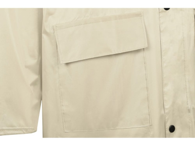 Длинный дождевик Lanai  из полиэстера со светоотражающей тесьмой, молочный , размер XL-2XL