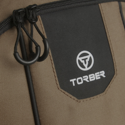 Рюкзак TORBER РАКЕТА с отделением для ноутбука 15,6", коричневый, полиэстер 600D, 46 х 30 x 13