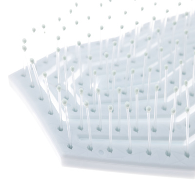 Щетка Dewal Beauty серия "Friendly", продувная, с нейлоновым штифтом, форма айсберг