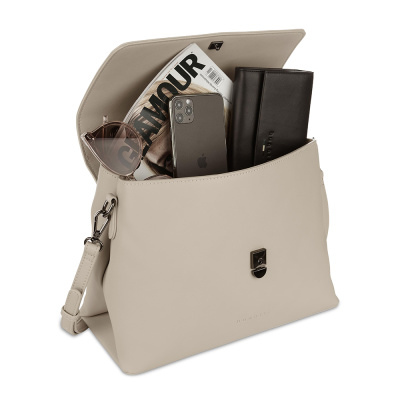 Сумка женская BUGATTI ИЛЬВА | ILVA, бежевая, полиуретан, 35,5х15х28,5 см