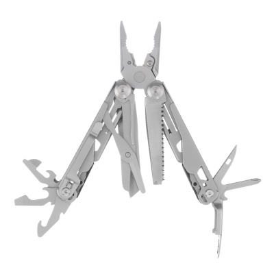 Мультитул Stinger, 107 х 40 мм, 20 функций, сталь, серебристый, в комплекте нейлоновый чехол