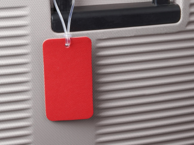Багажная бирка Favor на силиконовой петле, красный