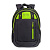 Рюкзак TORBER CLASS X, черный с зеленой вставкой, полиэстер 900D, 45 x 32 x 16 см