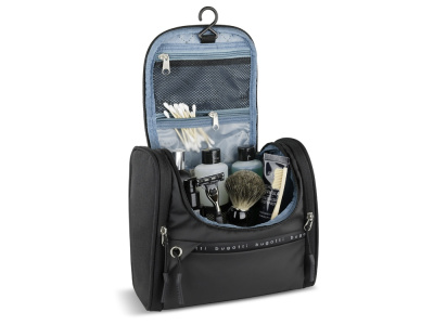 Несессер BUGATTI БЛАНК ОБЛЕГЧЕННАЯ | BLANC DELIGHT, чёрный, нейлон RPET600D/тарпаулин/полиэстер, 24,5х12х22,5 см, 5 л