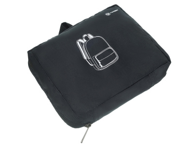 Рюкзак складной TORBER, черный, полиэстер, 49x33x12 см