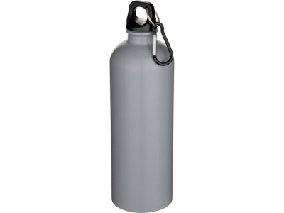 Одностенная бутылка для воды с карабином Oregon/Орегон, изготовленная из нержавеющей стали, сертифицированной по стандарту RCS, объемом 750 мл, серый