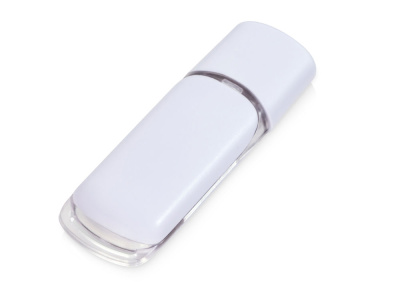 Флешка промо прямоугольной классической формы с цветными вставками, 32 Гб, белый , размер 32ГБ