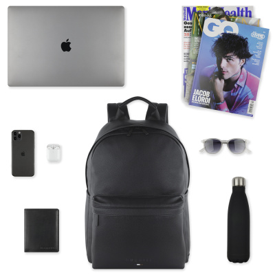 Рюкзак мужской BUGATTI РИКО | RICO, черный, полиуретан, 32 x 18 x 44 см