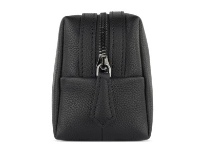 Косметичка BUGATTI БЕЛЛА | BELLA, чёрная, воловья кожа/полиэстер, 19х8,5х11 см