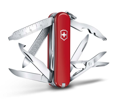 Нож-брелок VICTORINOX Mini Champ, 58 мм, 17 функций, красный