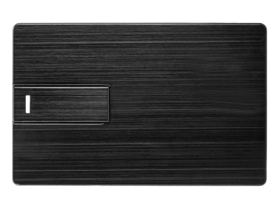Флеш-карта USB 2.0 16 Gb в виде металлической карты Card Metal, черный , размер 16ГБ