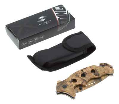 Нож складной Stinger, 95 мм, (песочный камуфляж), рукоять: алюминий (песочный камуфляж)