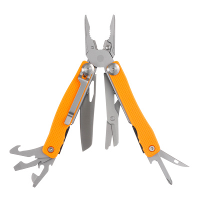 Мультитул Stinger, 106 мм, 15 функций, сталь/АБС-пластик, оранжевый, в комплекте нейлоновый чехол