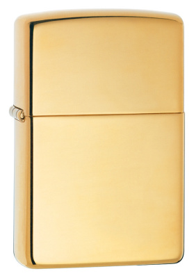 Зажигалка ZIPPO Classic с покрытием High Polish Brass, латунь/сталь, золотистая, 38x13x57 мм