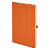Бизнес-блокнот GRACY, 130х210 мм, оранжев., кремовая бумага, гибкая обложка, в линейку, на резинке