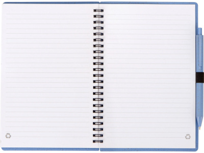 Блокнот А5 Toledo M, синий + ручка шариковая Pianta из пшеничной соломы, синий , размер A5