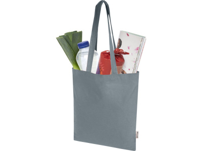 Мадрас Блэнд эко-сумка из переработанного хлопка GRS плотностью 140 г/м² объемом 7 л - Серый