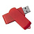 USB flash-карта SWING (8Гб), красный, 6,0х1,8х1,1 см, пластик