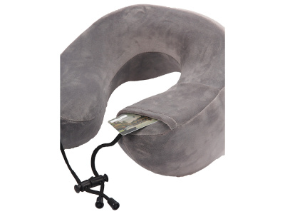 Подушка для путешествий с эффектом памяти Мемо Bluewinder Grey