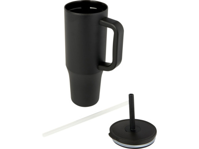Brady термостакан с силиконовой трубочкой, 900 мл, сертифицированный согласно RCS- Черный