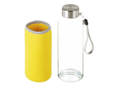 Бутылка для воды Pure c чехлом, 420 мл, желтый