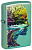 Зажигалка ZIPPO One with Nature Design с покрытием High Polish Green, латунь/сталь, зеленая, глянцевая, 38x13x57 мм