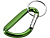 Timor брелок с карабином из переработанного алюминия, сертифицированного по стандарту RCS - Зеленый