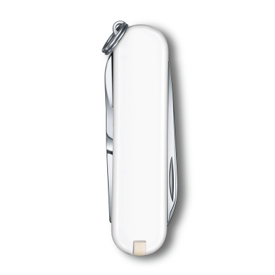 Нож-брелок VICTORINOX Classic SD Colors "Falling Snow", 58 мм, 7 функций, белый