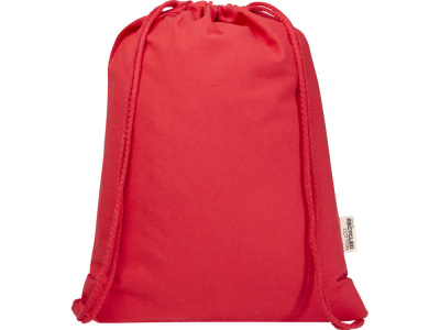 Oregon Blend сумка на шнурке из переработанного материала сертифицированного согласно GRS, плотностью 140 г/м², объемом 5 л - Красный