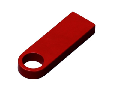 USB 2.0-флешка на 32 Гб с мини чипом и круглым отверстием, красный , размер 32ГБ
