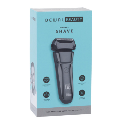 Шейвер для проработки контуров и бороды/бритья DEWAL BEAUTY Shave, цвет gunmetal