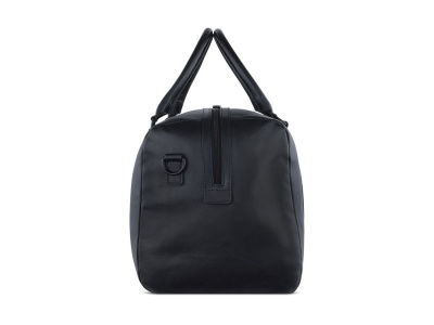 Сумка дорожная BUGATTI КЛАРК | CLARK, чёрная, воловья кожа/полиэстер, 45х20х27,5 см, 24 л