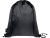 Складная сумка со шнурком Ash из переработанных материалов, соответствующих стандарту GRS, объемом 7 л, черный