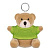 Медведь плюшевый на брелоке лайм