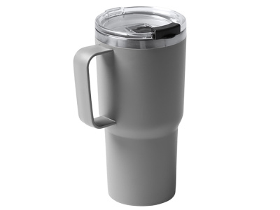 Термокружка Кенчер с двойными стенками из нержавеющей стали 304 и полипропилена, серый