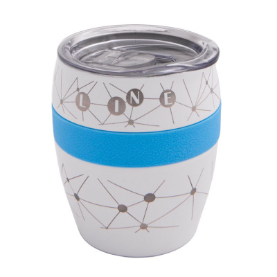 Термокружка LINE, белый/фиолетовый, сталь, 300 мл