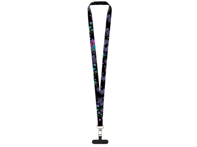 Ланъярд 2,5 см под сублимацию с трендовым карабином и узким держателем для телефона из ПЭ