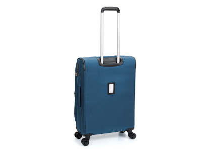 Чемодан TORBER ВИВИ, синий, полиэстер, 44 х 25 х 67 см, 63 л , размер M