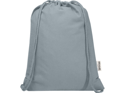 Oregon Blend сумка на шнурке из переработанного материала сертифицированного согласно GRS, плотностью 140 г/м², объемом 5 л - Серый
