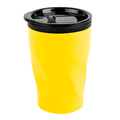 Термокружка  "Neon";  350 мл; желтый; металл/пластик