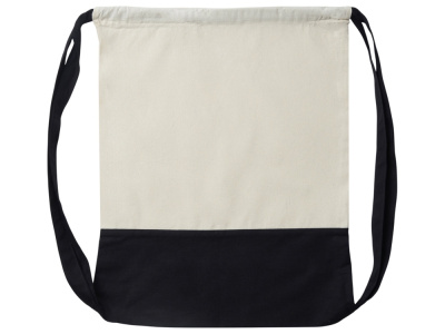 Рюкзак-мешок Cotton из хлопка 170 г, натуральный/черный