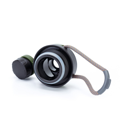 Термобутылка Stinger, 0,71 л, сталь/пластик, "зеленый мох", 8 х 25,4 см