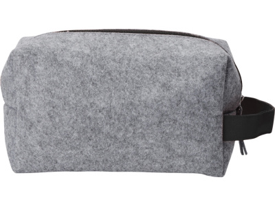 Органайзер для электроники и проводов Felt из RPET-фетра с ручкой, серый с черным