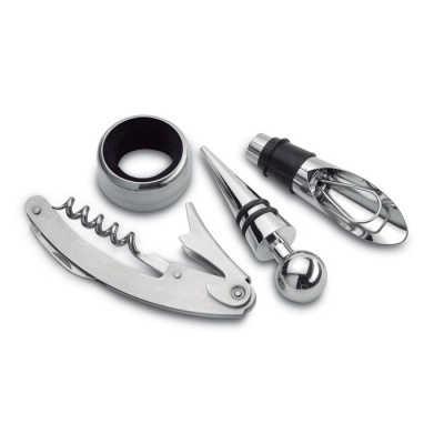 Набор винный тускло-серебряный