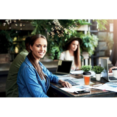 Термокружка стеклянная черный