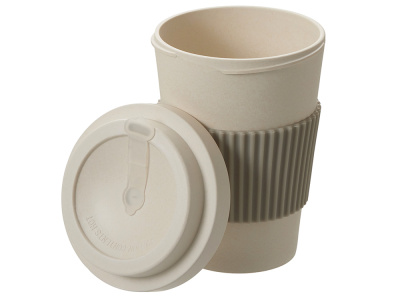 Термокружка Muffin из натуральных волокон, бежевый