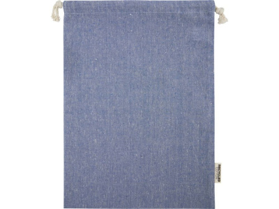 Большая подарочная сумка Pheebs объемом 4 л из хлопка плотностью 150 г/м2, синий , размер 4л