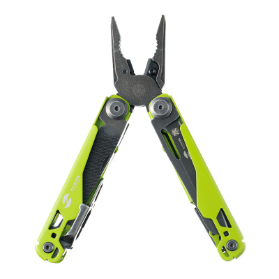 Мультитул Stinger, 107 х 19 мм, 19 функций, сталь, салатовый корпус, стоунвош, в картонной коробке, в комплекте нейлоновый чехол