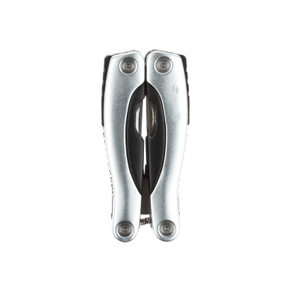 Мультитул Stinger, 100x50 мм,15 функций, сталь/алюминий/пластик, серебристый, в нейлоновом чехле