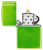 Зажигалка ZIPPO Logo с покрытием Lurid™, латунь/сталь, зеленая, глянцевая, 38x13x57 мм